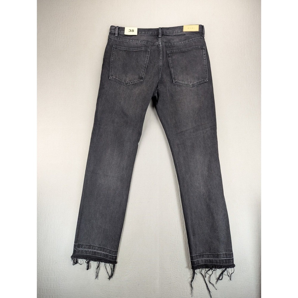 MNML Jeans Mens Sz 38 Raw Hem Cowboy Classiccore D212 Button Fly Charcoal - Picture 2 of 15